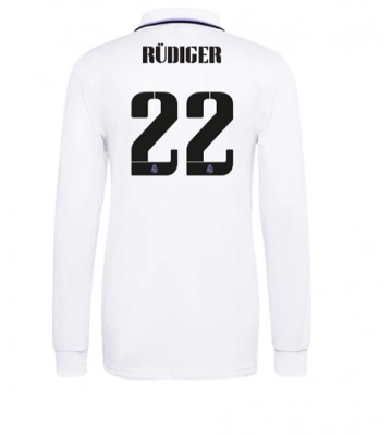 Real Madrid Antonio Rudiger #22 Hjemmedrakt 2022-23 Langermet